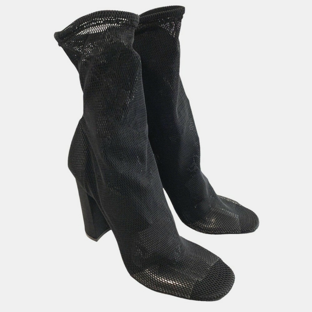 TOPSHOP Women's Serena Shoes Mesh Block Heels Bootie Size 11.5